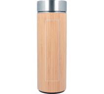 Dvouplášťový cestovní hrnek z nerezové oceli/bambusu BATUMI